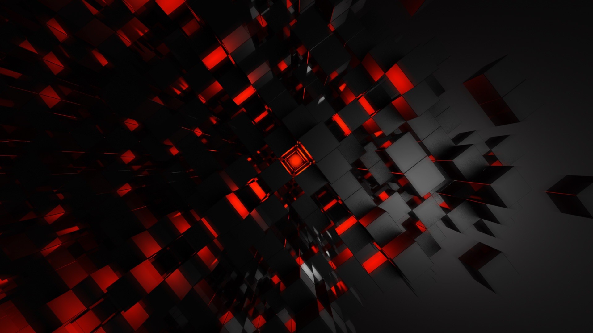 General 1920x1080 architecture depth of field abstract CGI 3D Abstract 3D Blocks digital art