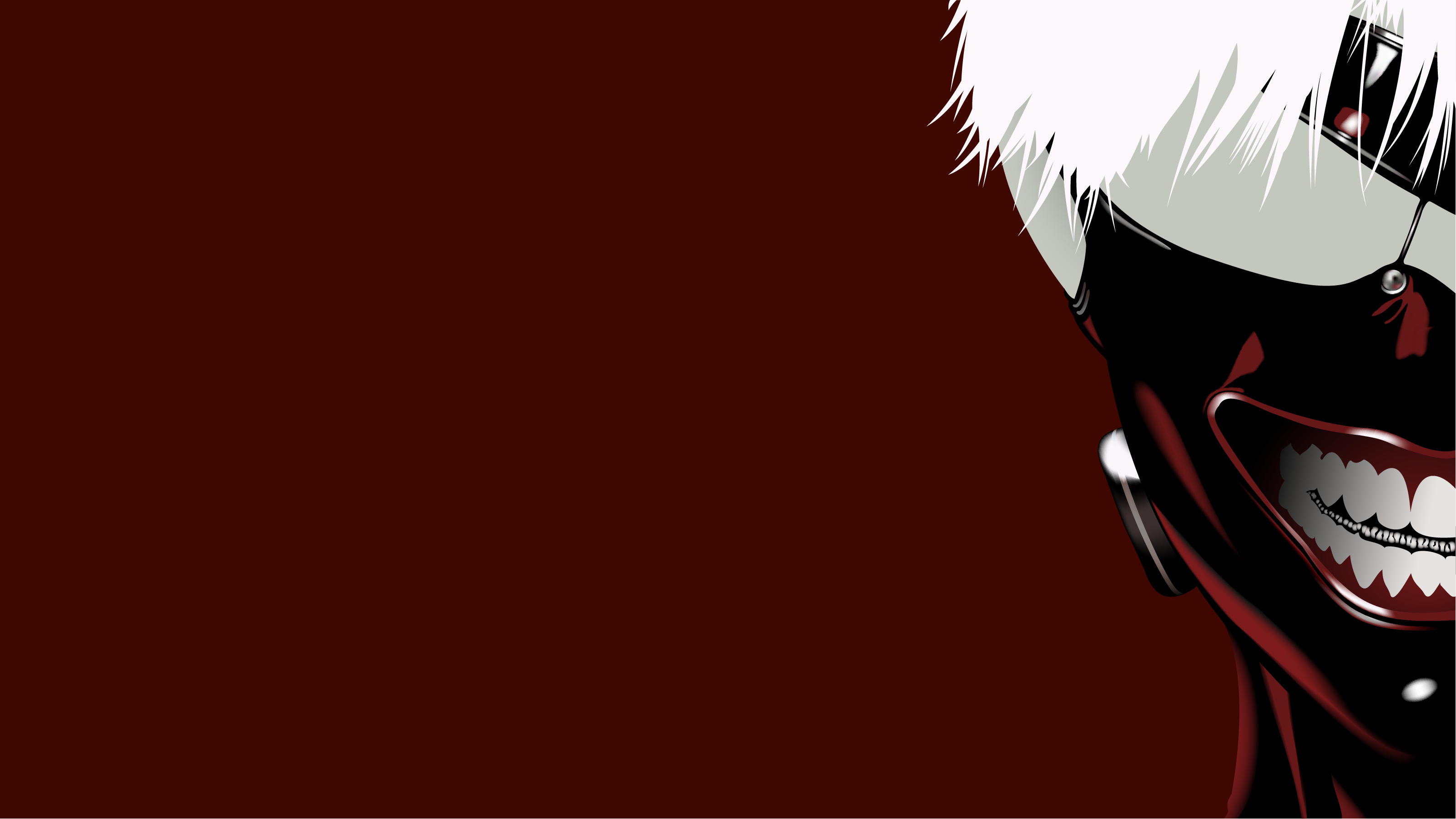Anime 3201x1801 Tokyo Ghoul Kaneki Ken anime red background simple background mask