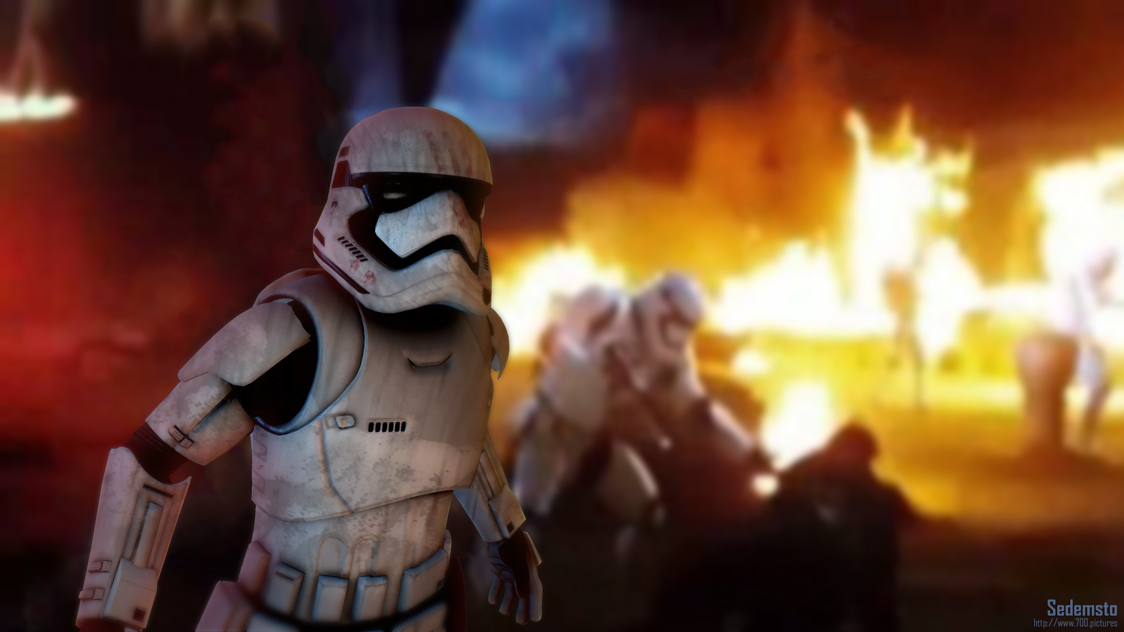 General 3840x2160 Star Wars Star Wars: The Force Awakens fan art movies The First Order First Order Trooper science fiction DeviantArt