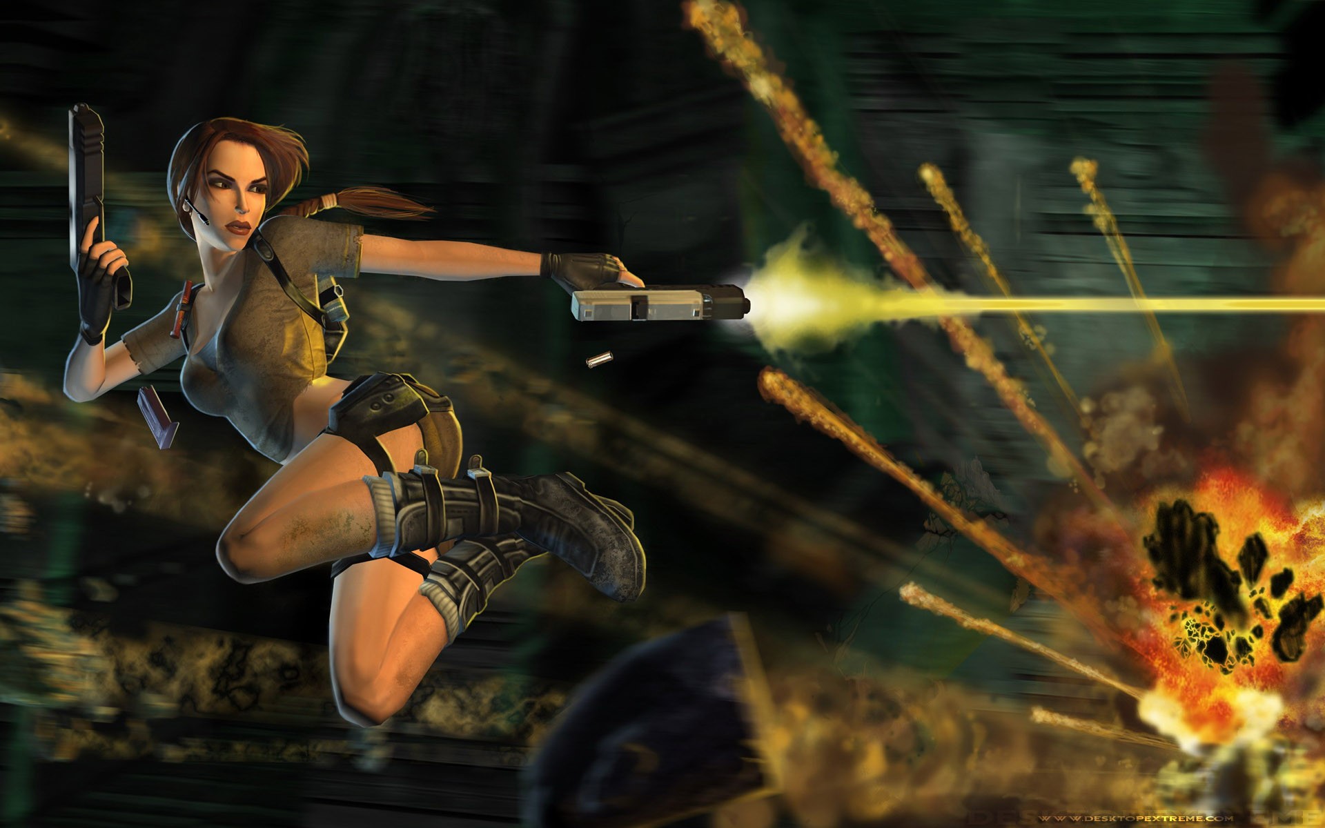 General 1920x1200 Tomb Raider video games Tomb Raider: Legend video game girls girls with guns gun dual wield Lara Croft (Tomb Raider) weapon Crystal Dynamics Square Enix video game characters