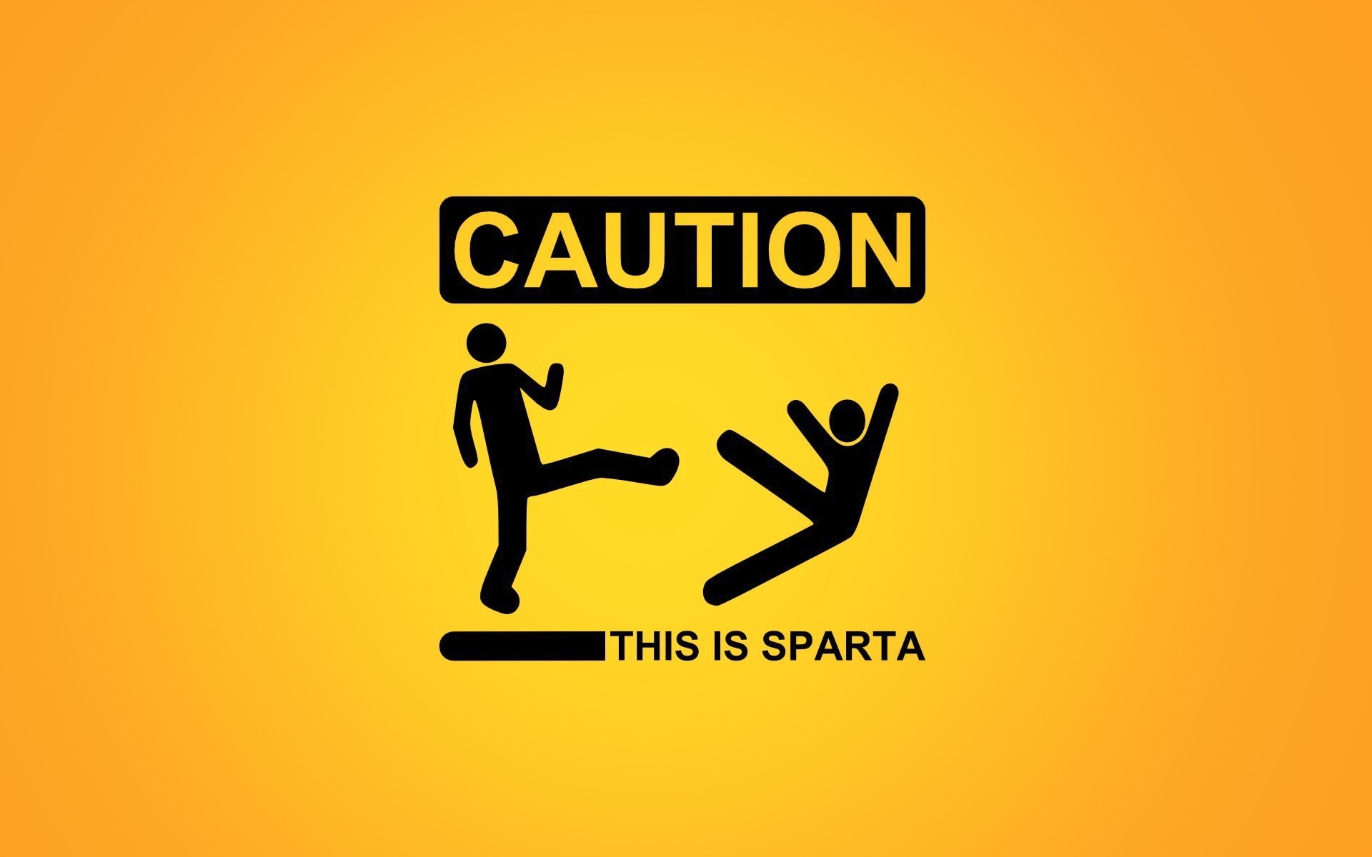 General 1920x1200 yellow simple background humor Sparta typography orange background quote gradient