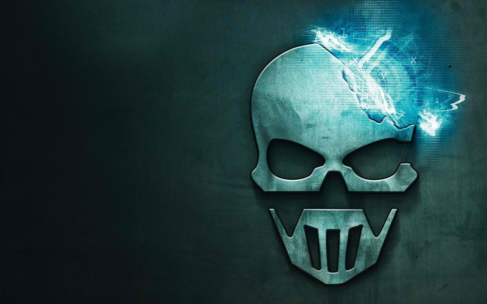 General 1920x1200 skull artwork Tom Clancy's Ghost Recon: Future Soldier Tom Clancy's Ghost Recon cyan video games PC gaming