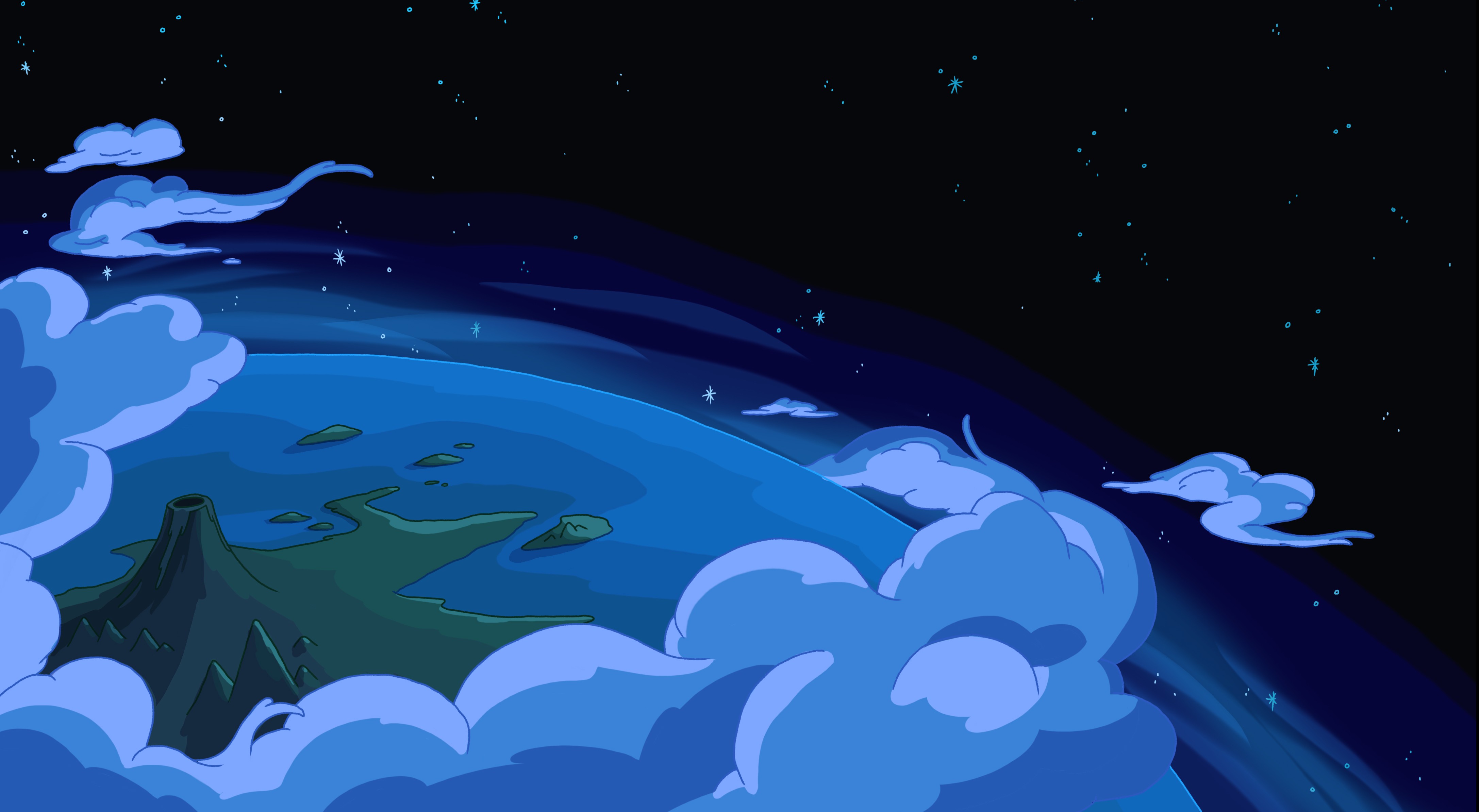 General 4348x2388 Adventure Time cartoon planet space TV series
