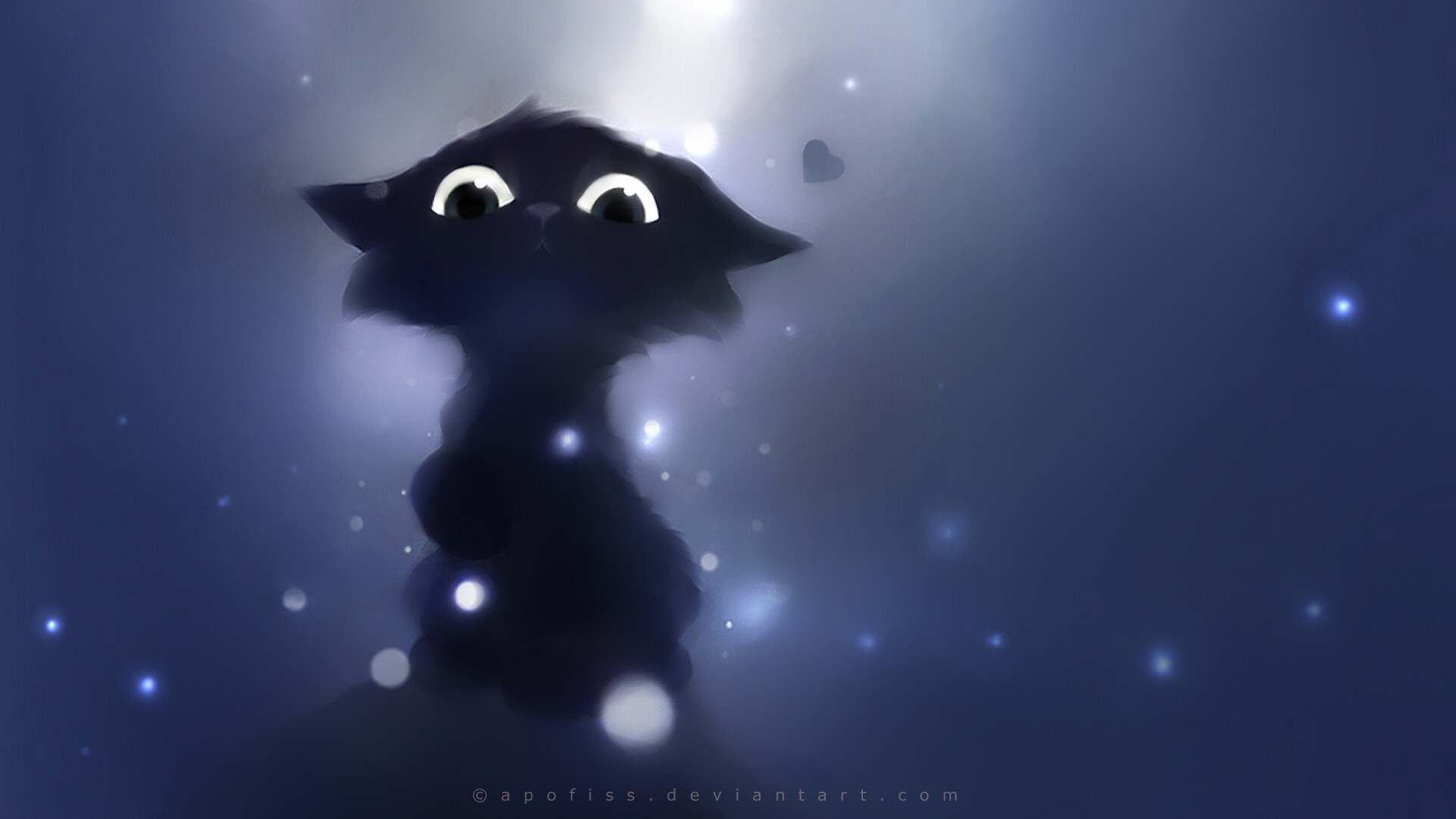 General 1920x1080 Apofiss cats simple background fantasy art