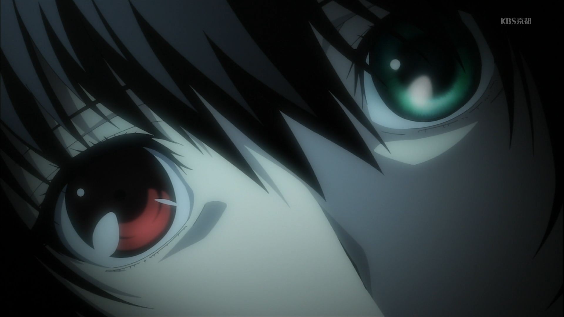 Anime 1920x1080 Another Misaki Mei anime eyes heterochromia face green eyes red eyes