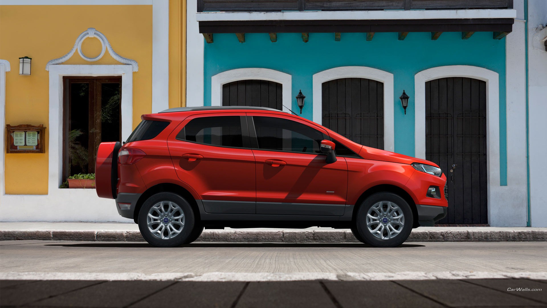 General 1920x1080 Ford EcoSport car SUV Ford red cars vehicle Brazilian cars