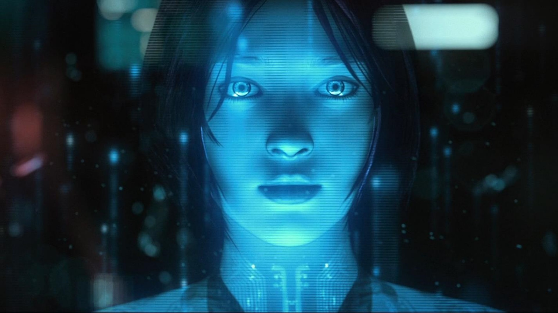 General 1920x1080 Halo 4 Halo Legends video games cyan screen shot Cortana (Halo) video game characters face closeup