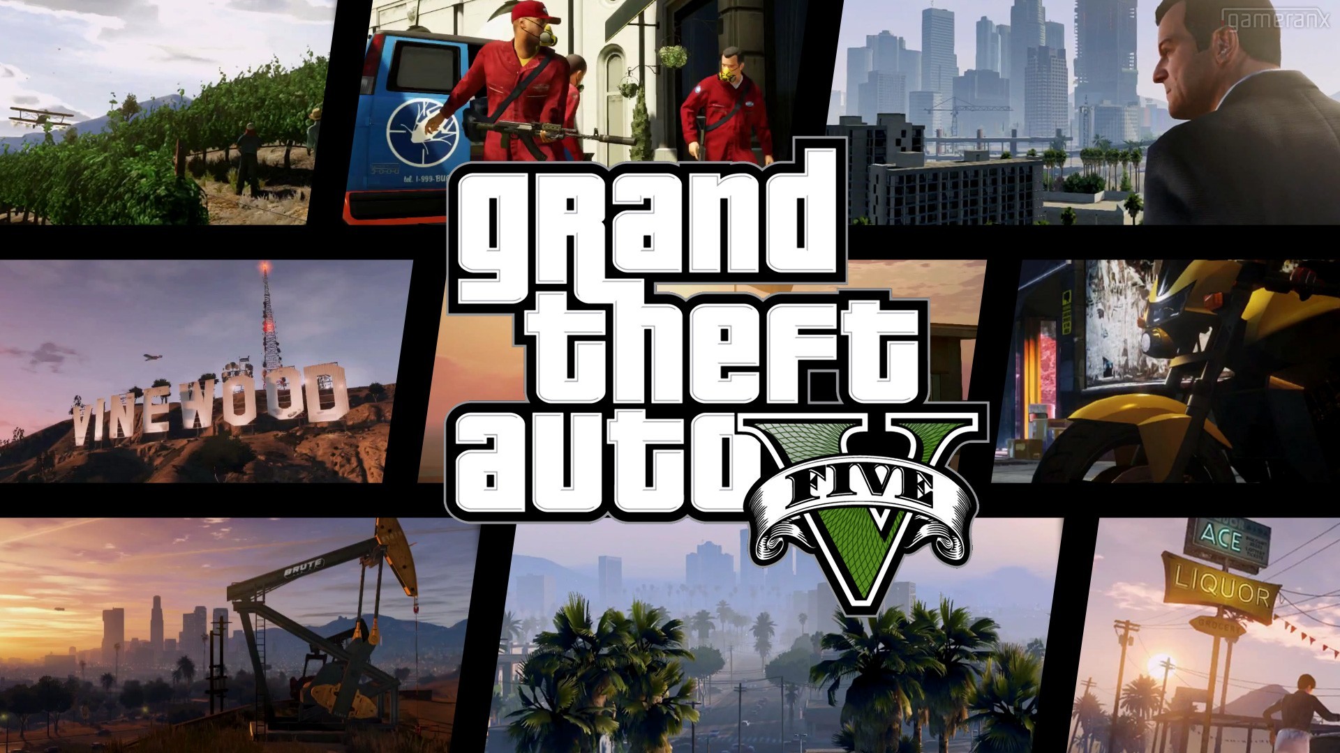 General 1920x1080 Grand Theft Auto V video games PC gaming collage Rockstar Games