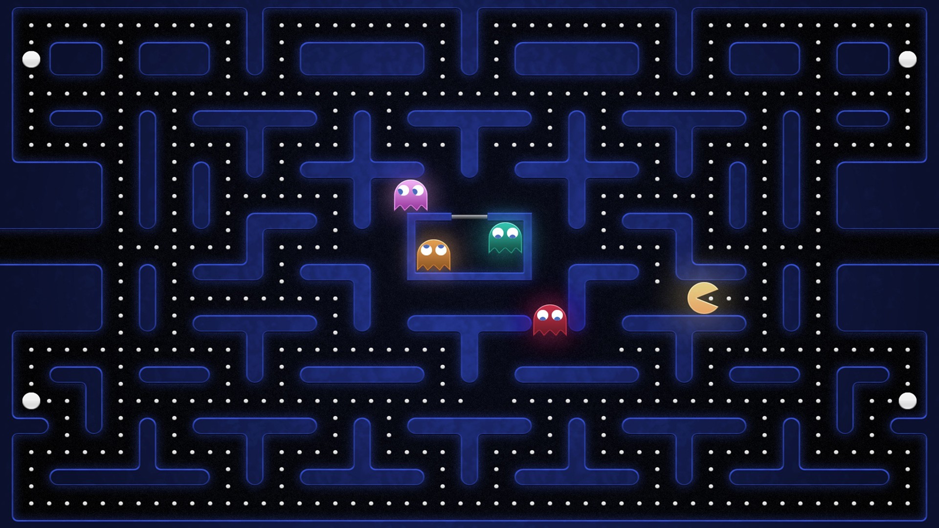 General 1920x1080 Pac-Man  Pinky Inky Blinky Clyde retro games video games video game art