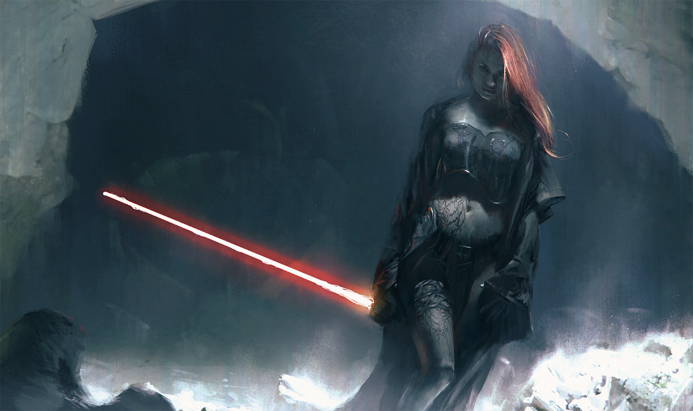 General 1400x831 artwork concept art Star Wars women redhead Mara Jade laser swords lightsaber science fiction science fiction women