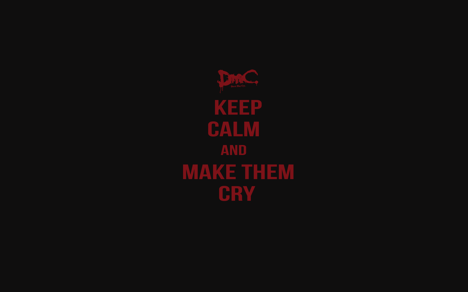General 1920x1200 Keep Calm and... Devil May Cry DmC: Devil May Cry video games minimalism video game art simple background black background