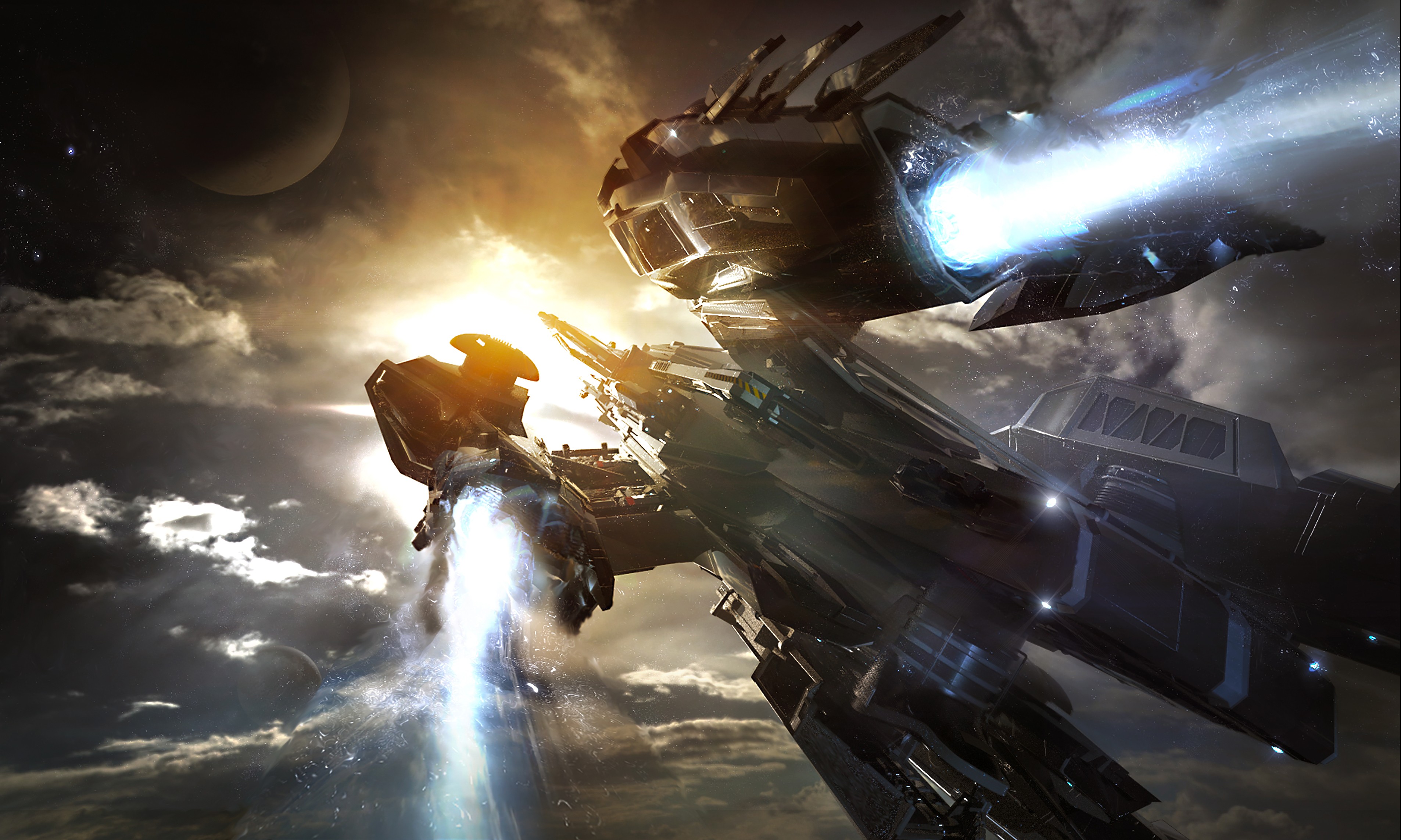 General 3812x2286 Star Citizen video games PC gaming CGI spaceship vehicle science fiction video game art