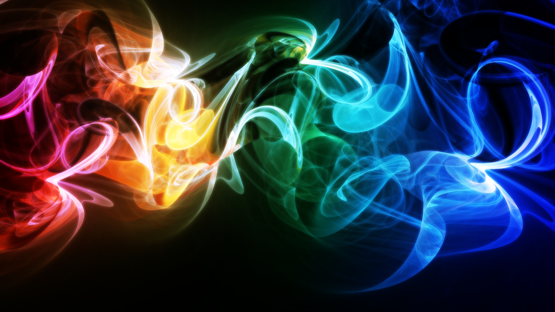 General 1920x1080 abstract colorful smoke digital art shapes swirls digital glowing colored smoke