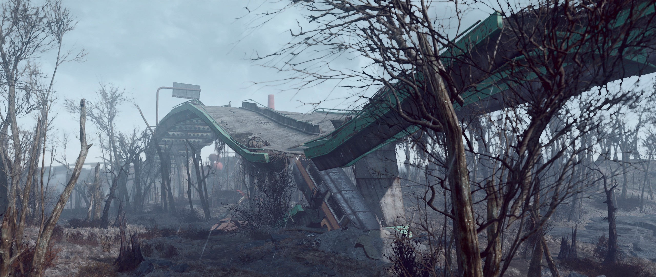 General 2560x1080 video games Fallout 4 Fallout PC gaming apocalyptic ruins screen shot Bethesda Softworks