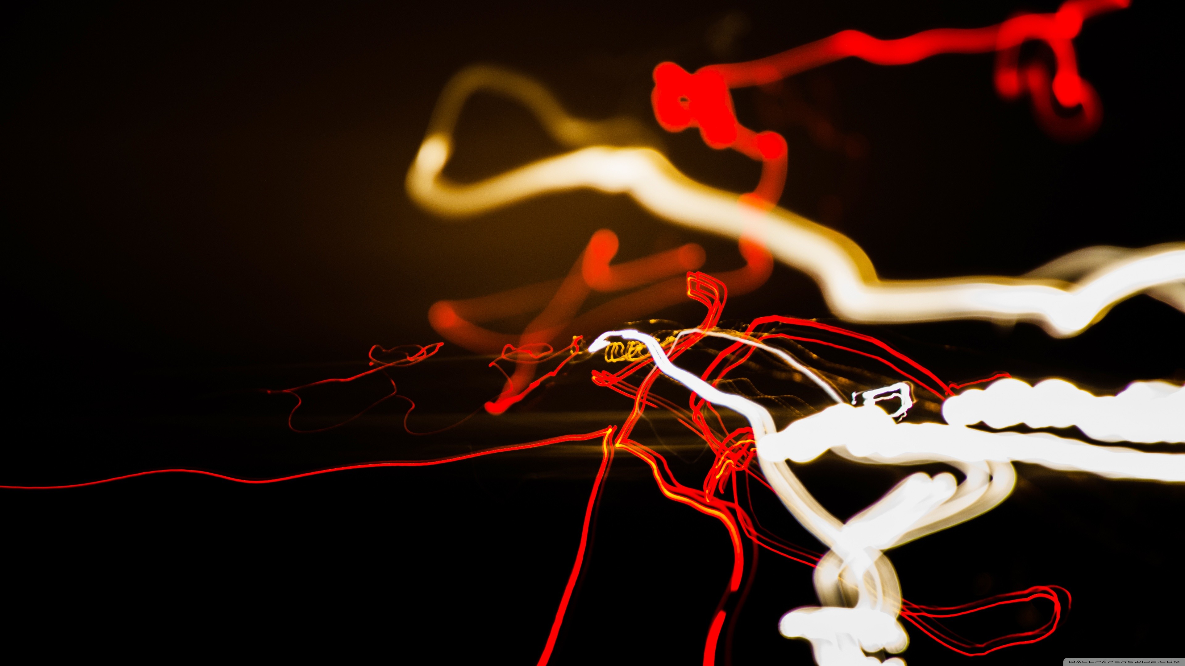 General 3840x2160 light trails light painting abstract streaks digital art lines shapes