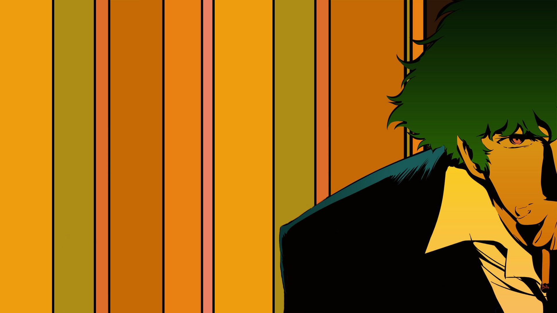 Anime 1920x1080 Cowboy Bebop Spike Spiegel anime boys anime green hair face