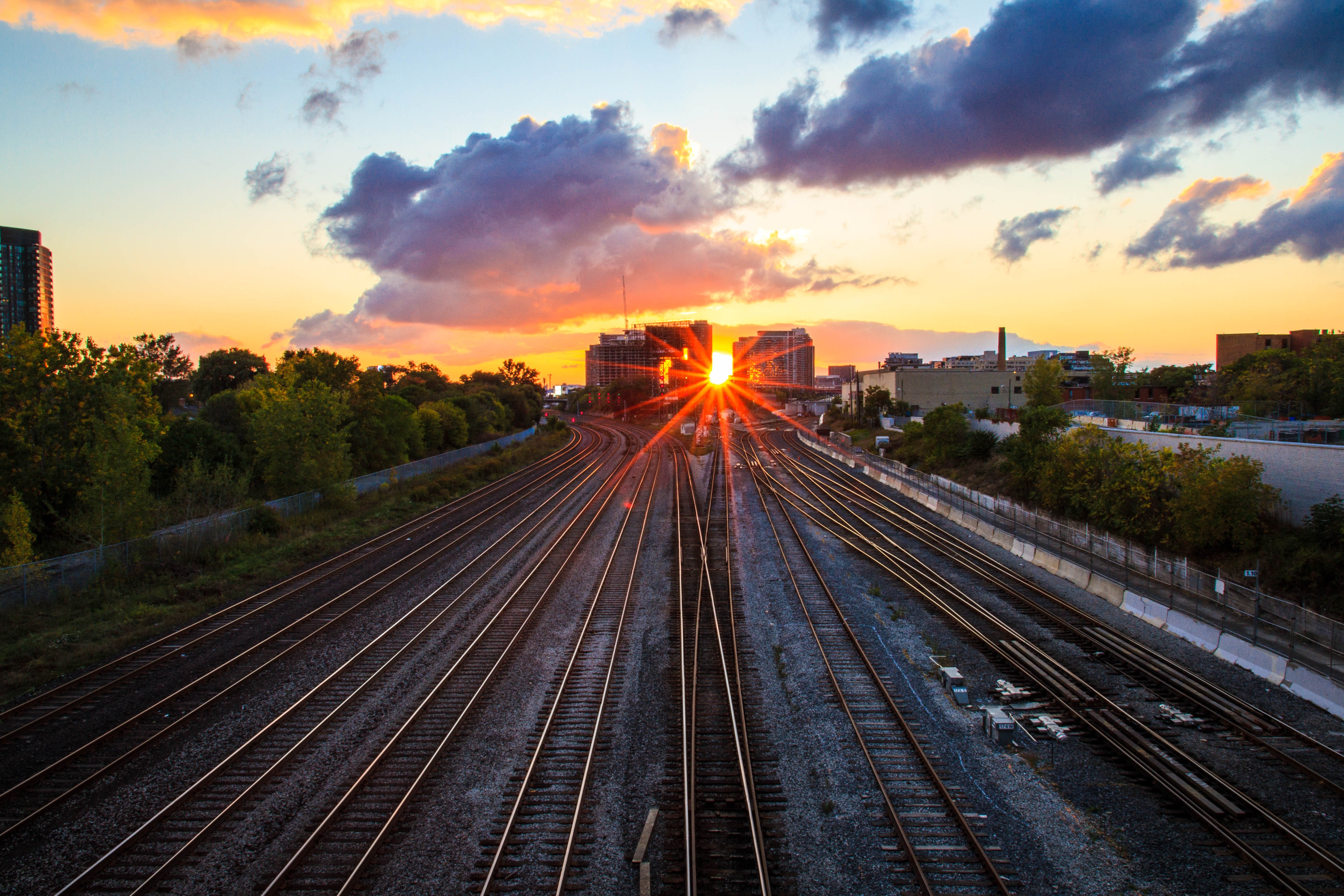 General 4893x3262 cityscape sunset Toronto railway Canada