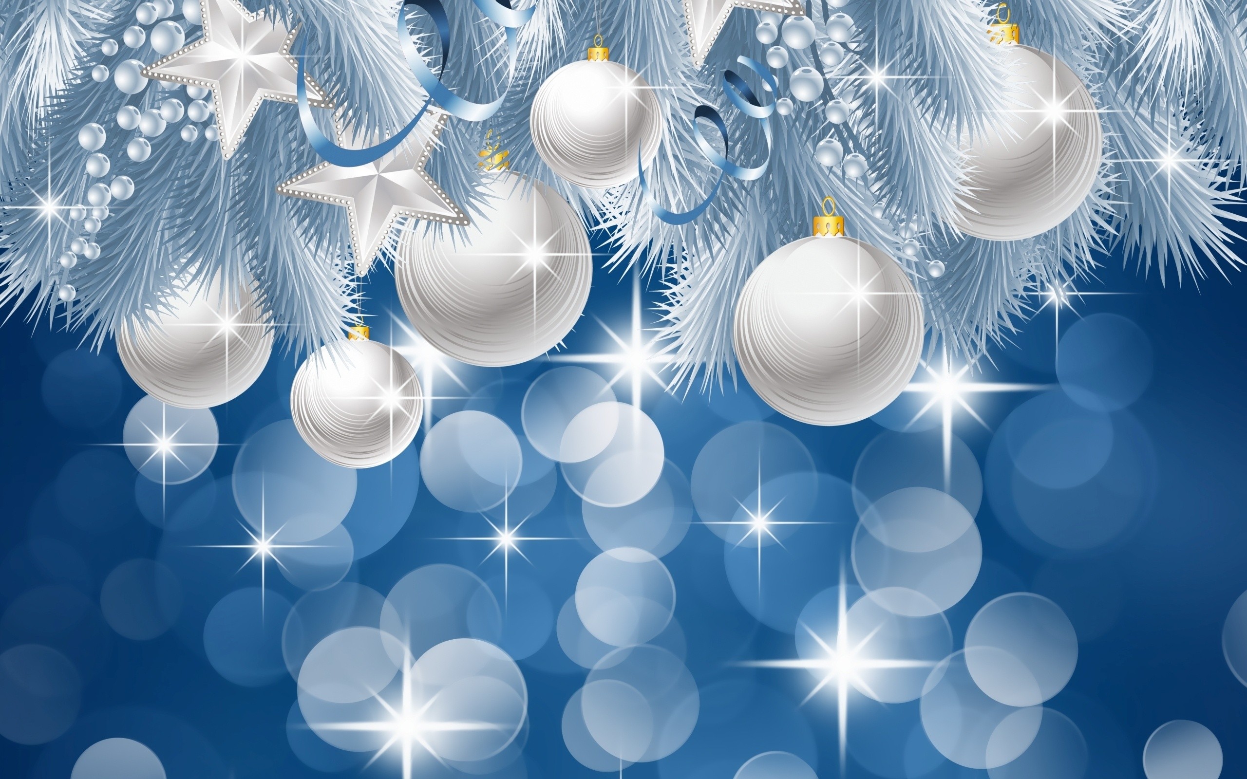 General 2560x1600 Christmas New Year Christmas ornaments  sparkles vector art holiday