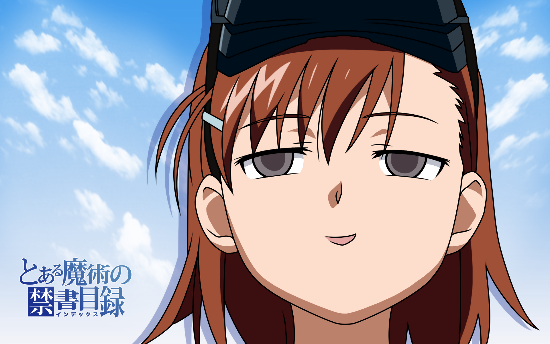 Anime 1920x1200 Misaka Imouto To aru Majutsu no Index anime girls anime looking at viewer brunette face clouds closeup