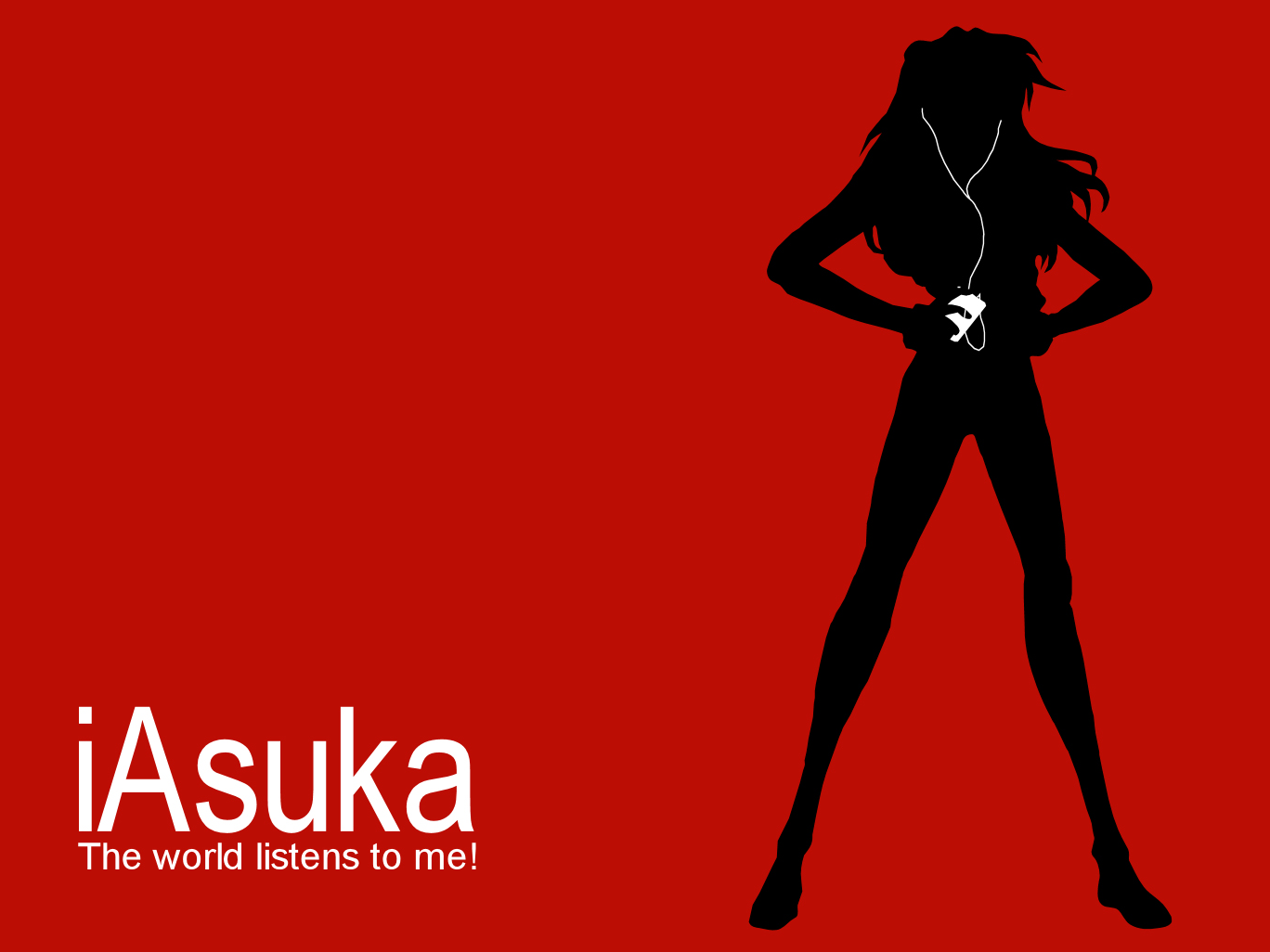 Anime 1368x1026 red background anime girls anime silhouette humor Neon Genesis Evangelion Asuka Langley Soryu simple background standing