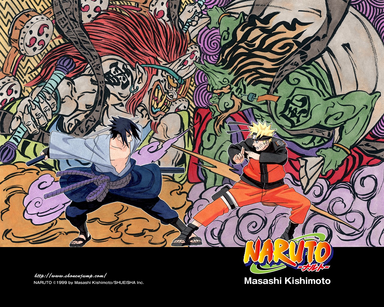 Anime 1280x1024 Naruto Shippuden Uzumaki Naruto Uchiha Sasuke anime 1999 (Year) anime boys