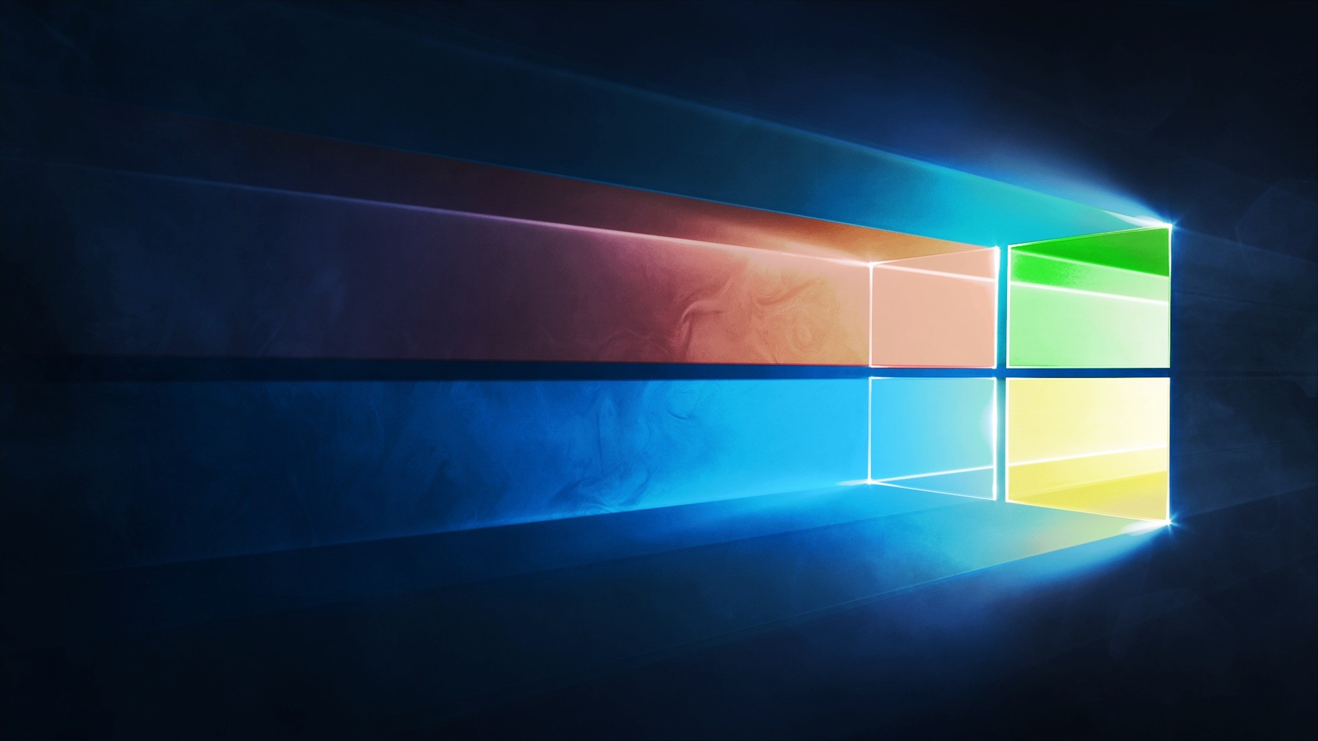 General 1920x1080 Windows 10 Microsoft operating system colorful logo blue background smoke digital art