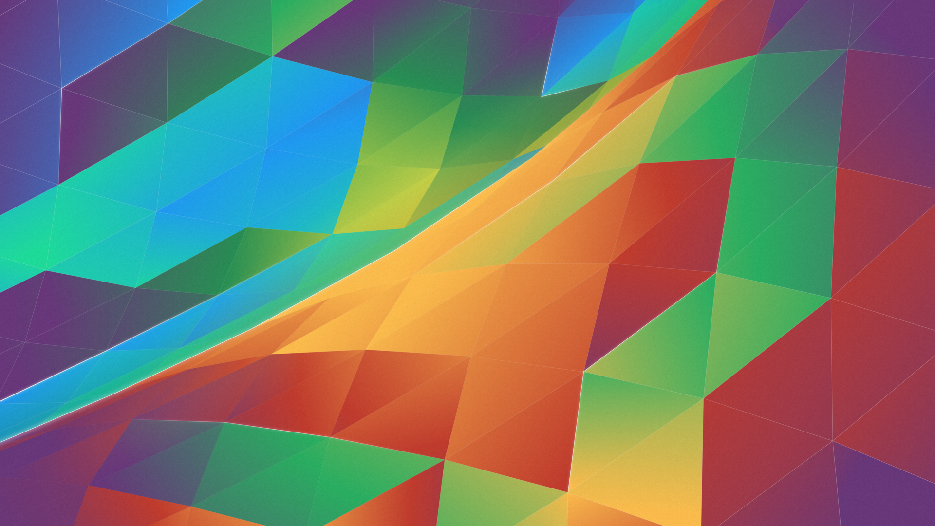 General 1920x1080 KDE abstract colorful artwork digital art geometry triangle texture