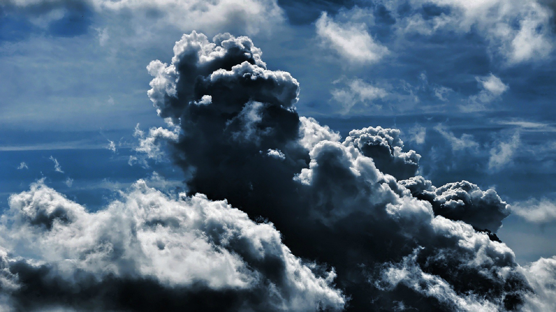 General 1920x1080 digital art sky storm clouds nature