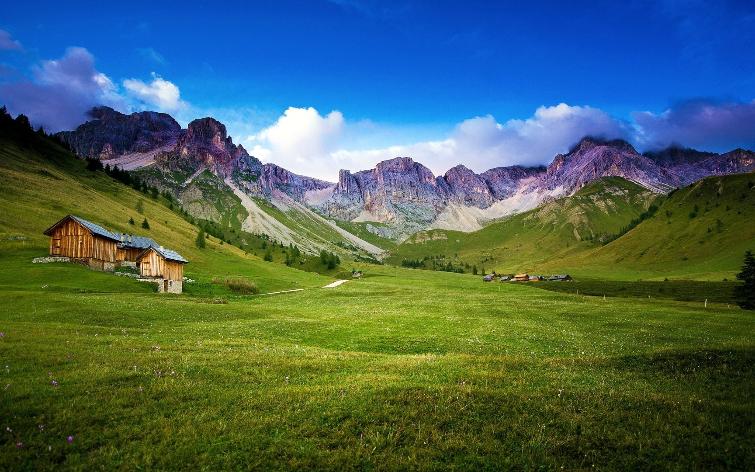 General 2560x1600 valley cabin mountains nature landscape