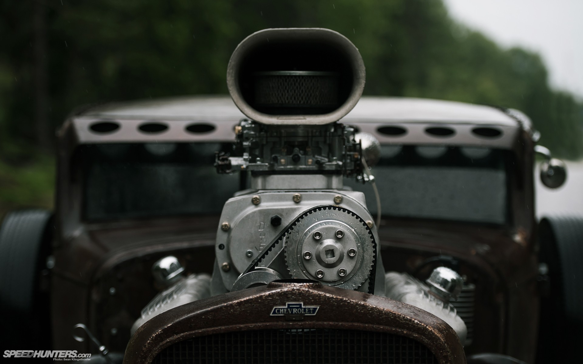 General 1920x1200 car Chevrolet Rat Rod old car engine vehicle oldtimers gears depth of field Hot Rod blurred blurry background classic car