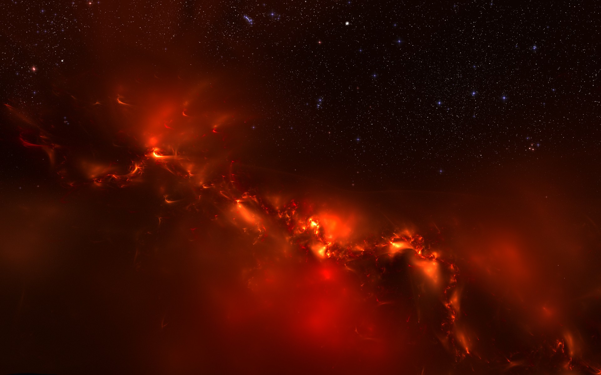 General 1920x1200 space stars galaxy nebula space art digital art red