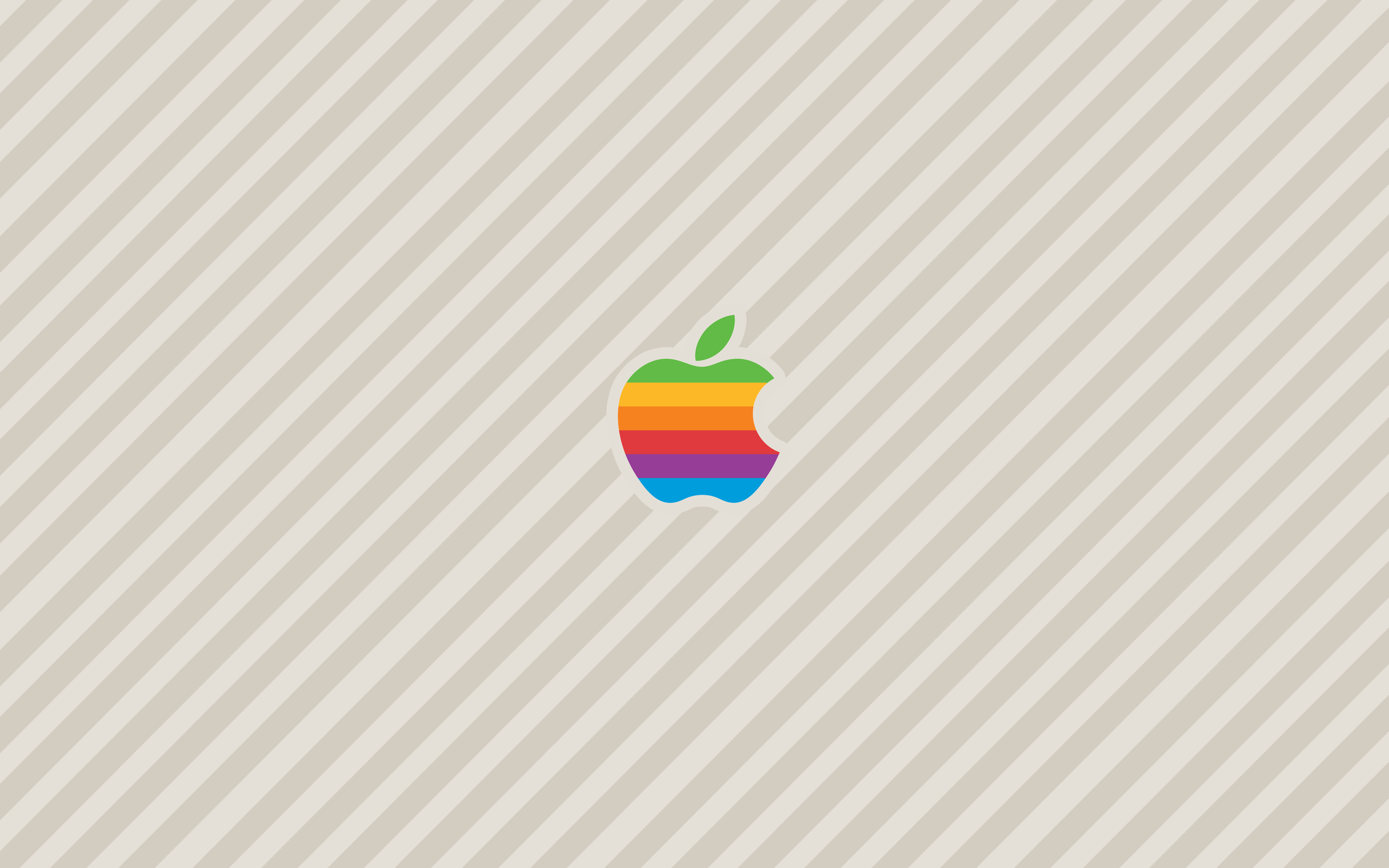 General 2880x1800 Apple Inc. vintage logo stripes brand lines digital art