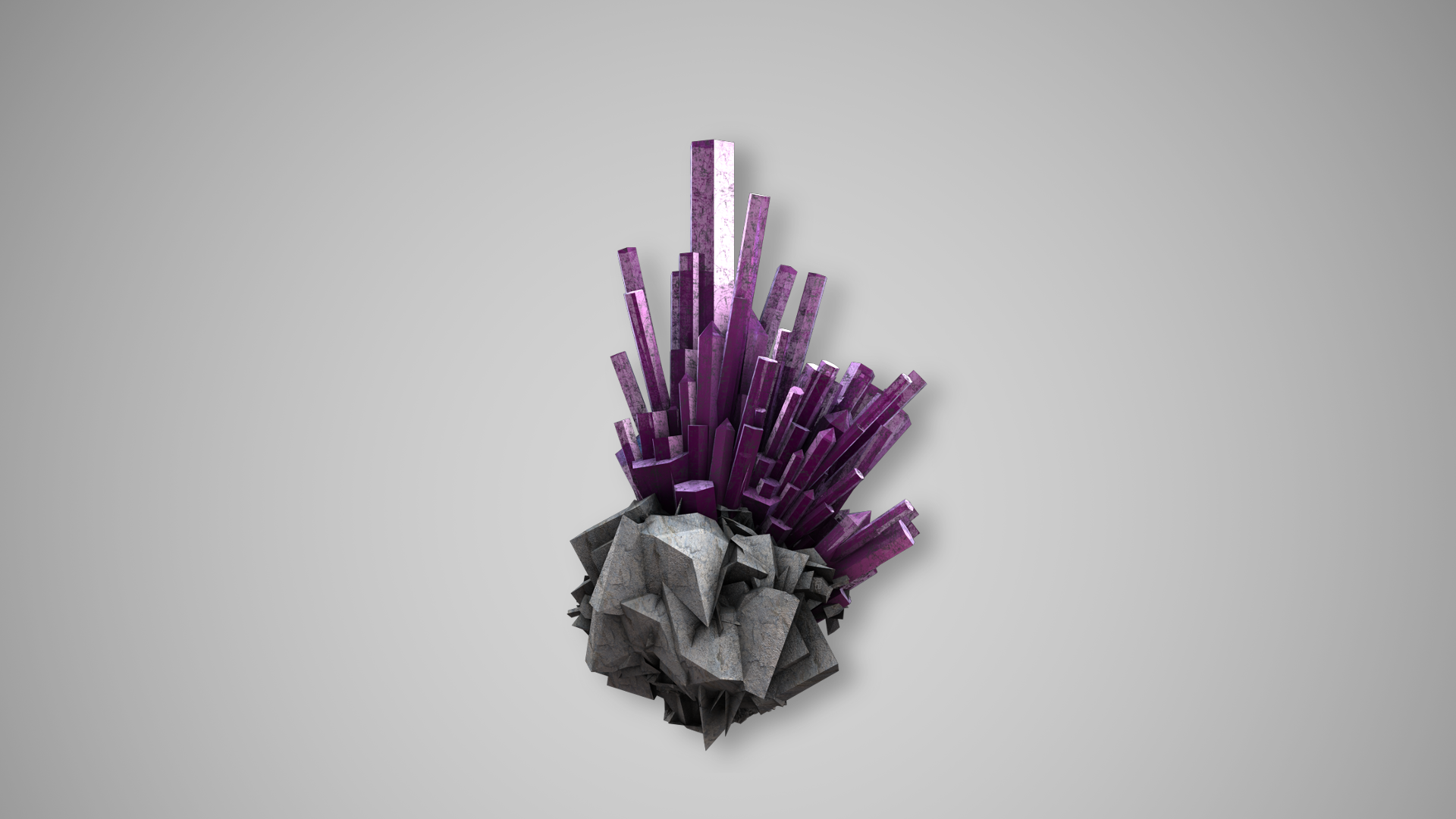 General 1920x1080 crystal crystal  purple DeviantArt gray background simple background abstract CGI