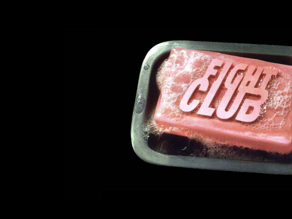 General 1024x768 Fight Club movies black background soap simple background David Fincher 1999