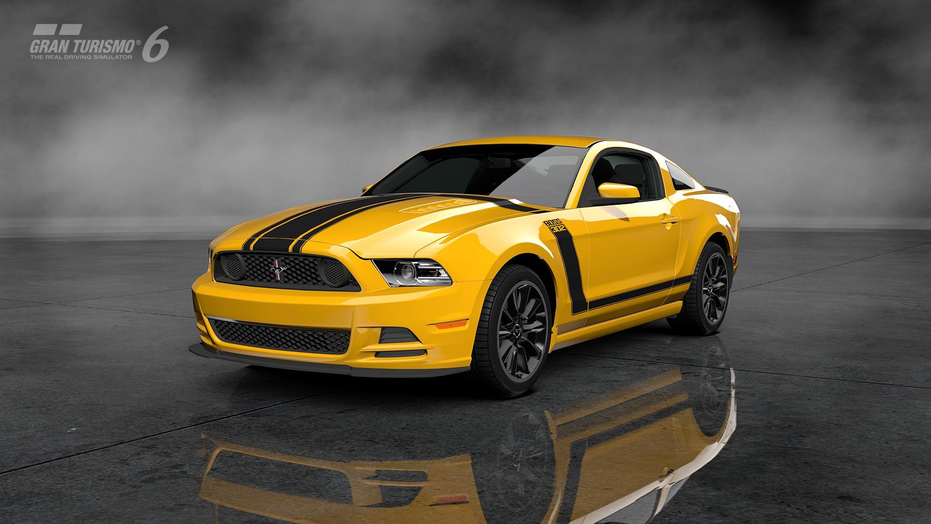 General 1920x1080 Ford Mustang Gran Turismo 6 car video games vehicle mist reflection Ford Ford Mustang S-197 II