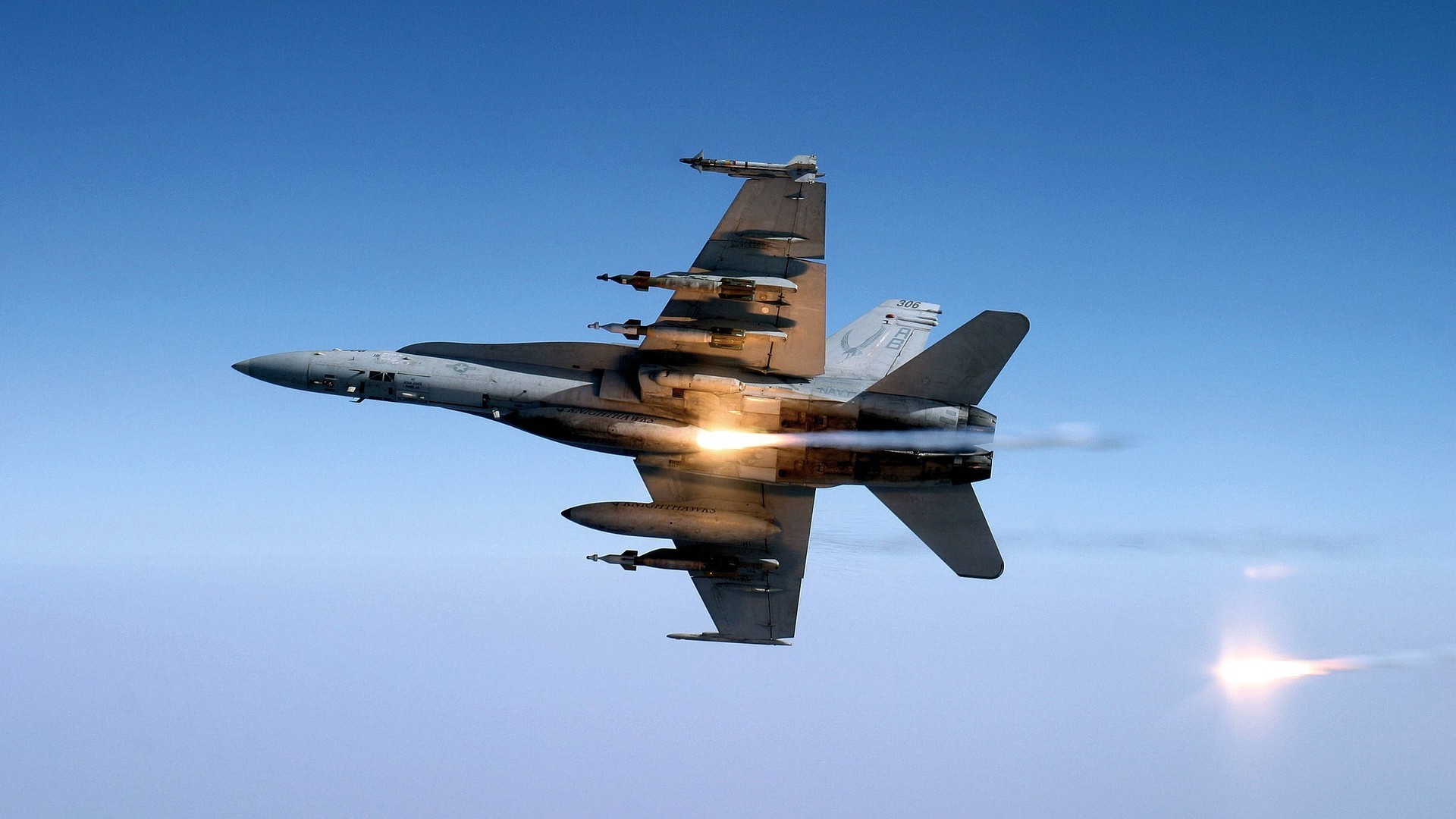 General 1920x1080 aircraft military aircraft missiles military vehicle vehicle military McDonnell Douglas F/A-18 Hornet United States Navy flares American aircraft McDonnell Douglas