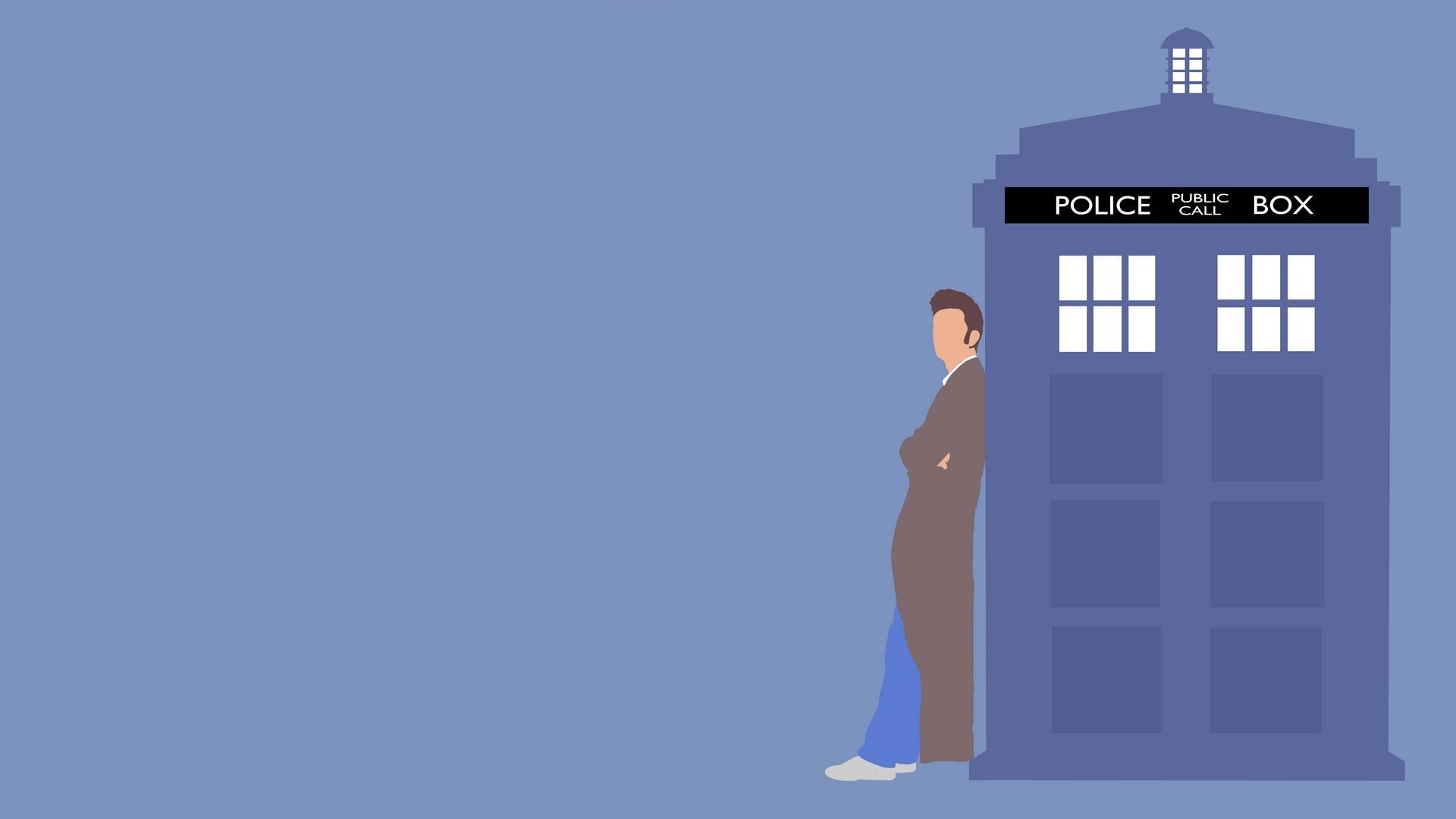 General 1920x1080 Doctor Who The Doctor TARDIS Tenth Doctor TV series science fiction simple background