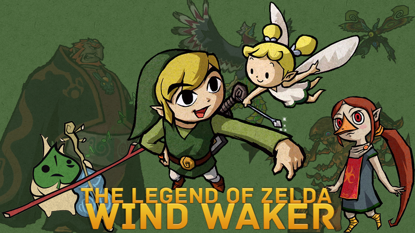 General 1366x768 The Legend of Zelda: The Wind Waker The Legend of Zelda Link Ganondorf video games green video game art