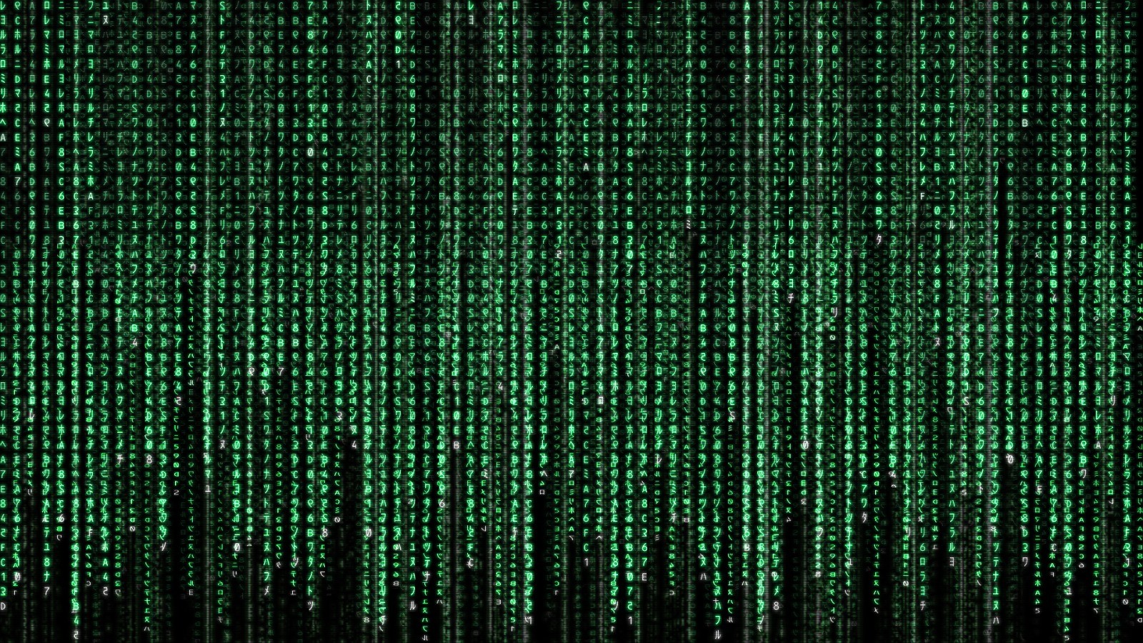 General 1600x900 The Matrix code movies digital art green