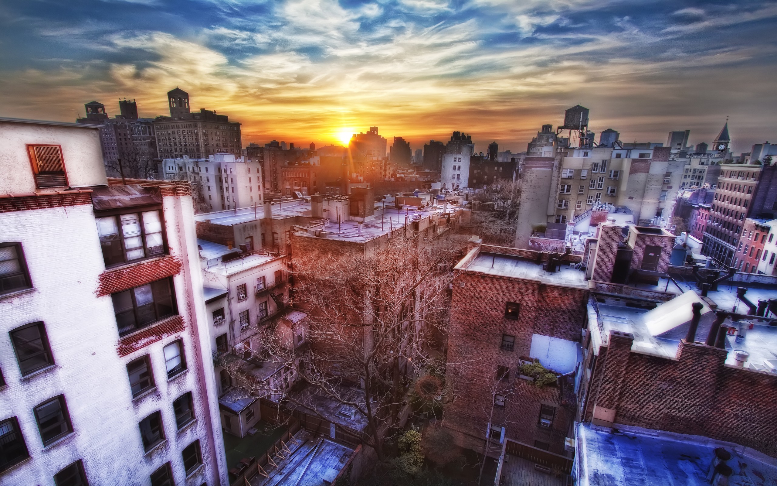 General 2560x1600 cityscape city building HDR sunset sky sunlight