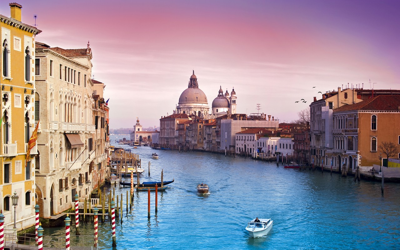 General 1280x800 cityscape Venice Grand Canal Italy boat vehicle city