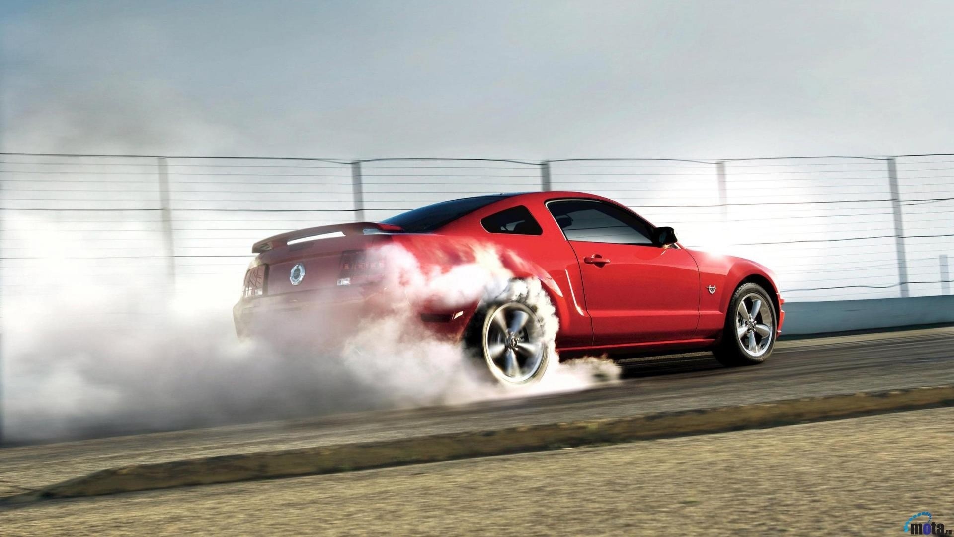 General 1920x1080 Ford Mustang Shelby car Shelby red cars smoke vehicle Ford Ford Mustang Ford Mustang S-197 muscle cars American cars burnout