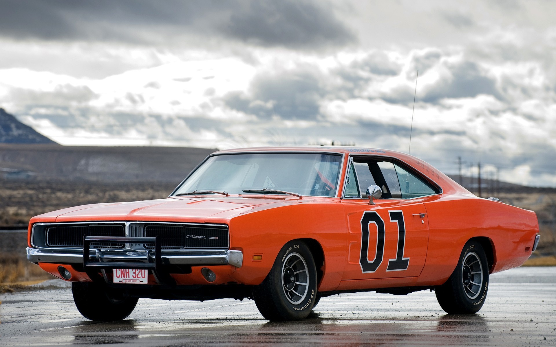 General 1920x1200 car Dodge Charger General Lee orange cars vehicle pop-up headlights Dodge American cars muscle cars