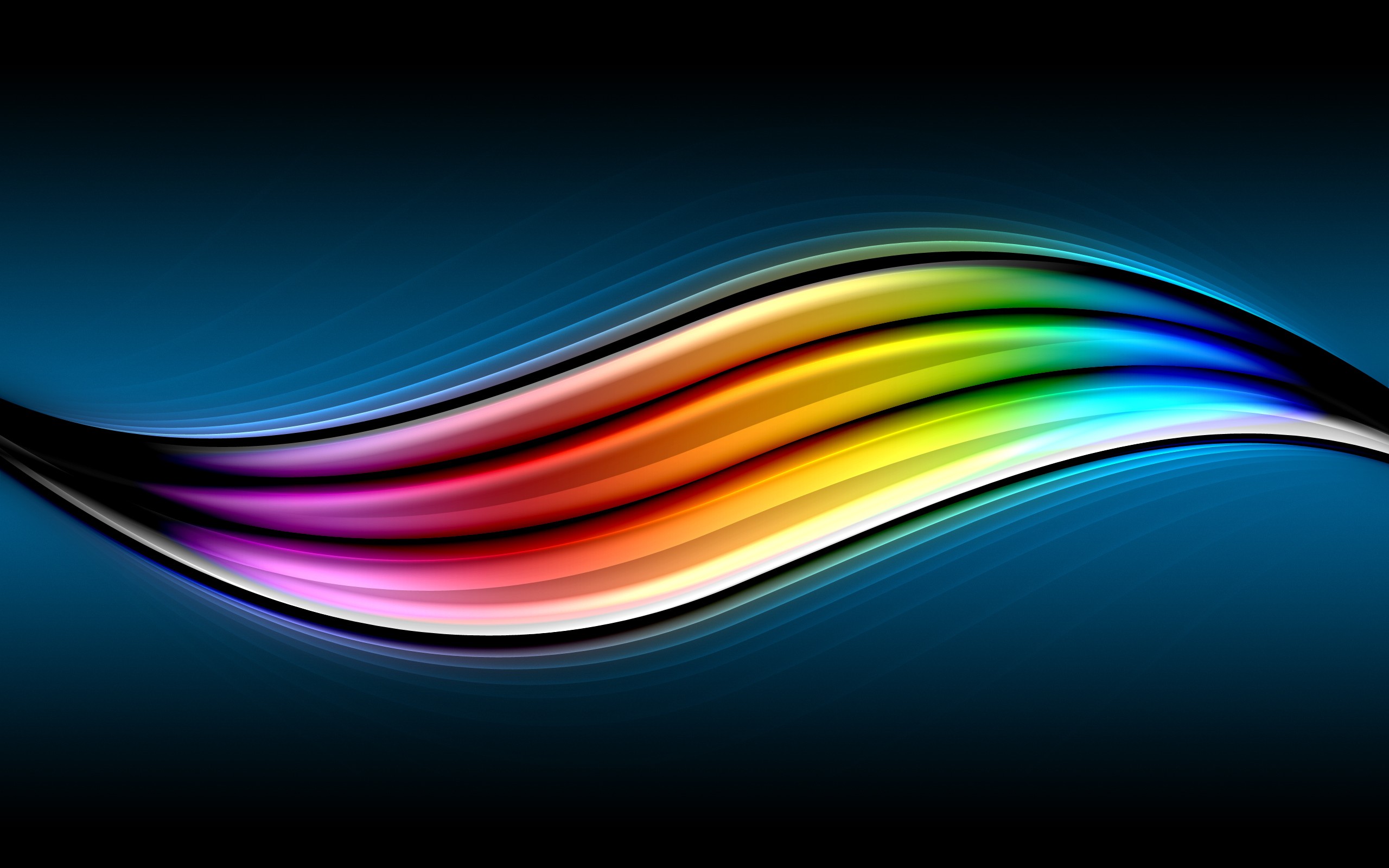 General 2560x1600 abstract colorful waveforms