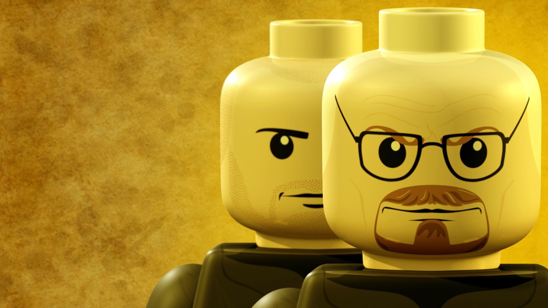 General 1920x1080 Breaking Bad LEGO parody TV series yellow background yellow Heisenberg