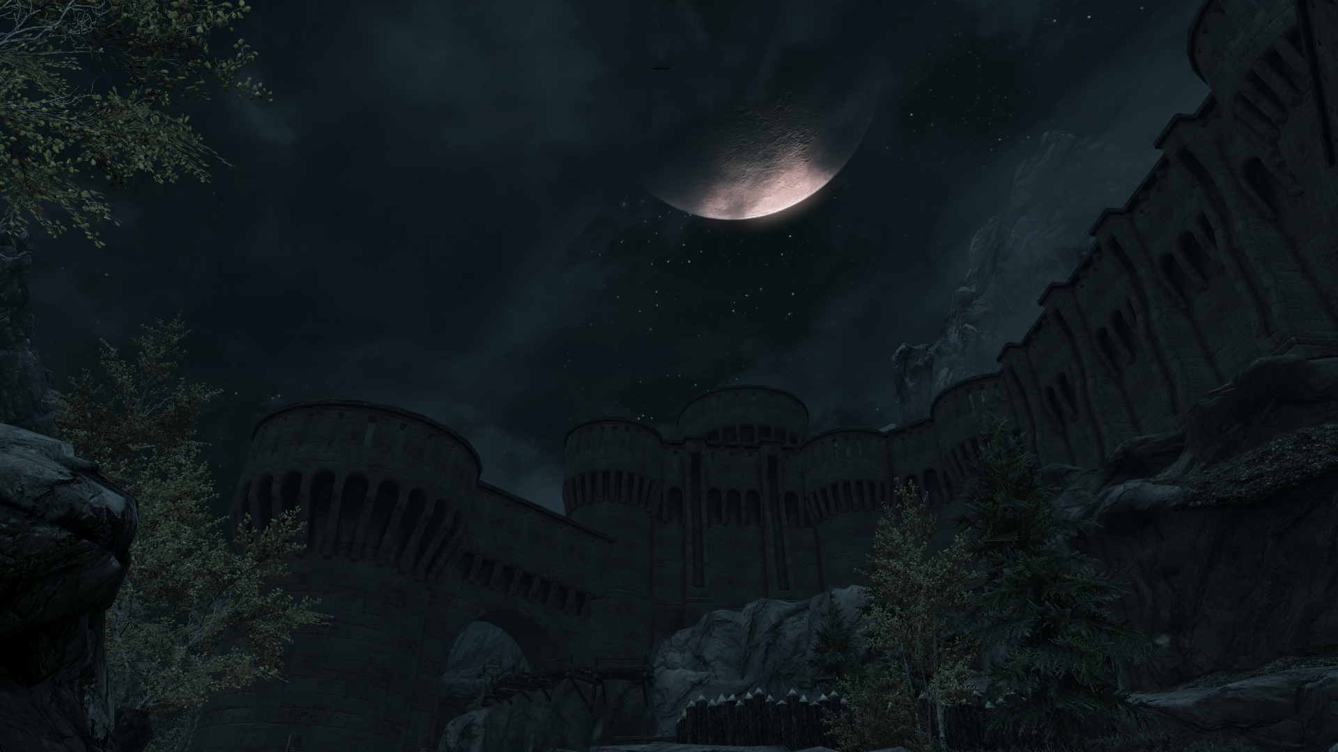 General 1920x1080 The Elder Scrolls V: Skyrim video games Moon dark PC gaming RPG screen shot night