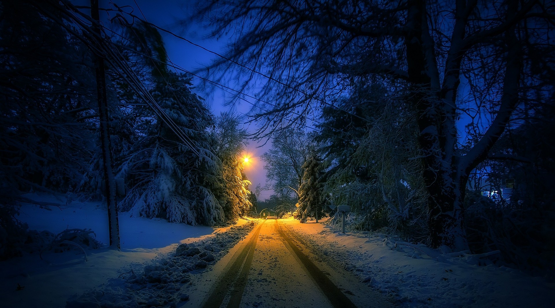 General 1920x1068 nature winter street lantern snow trees tracks cold lights urban