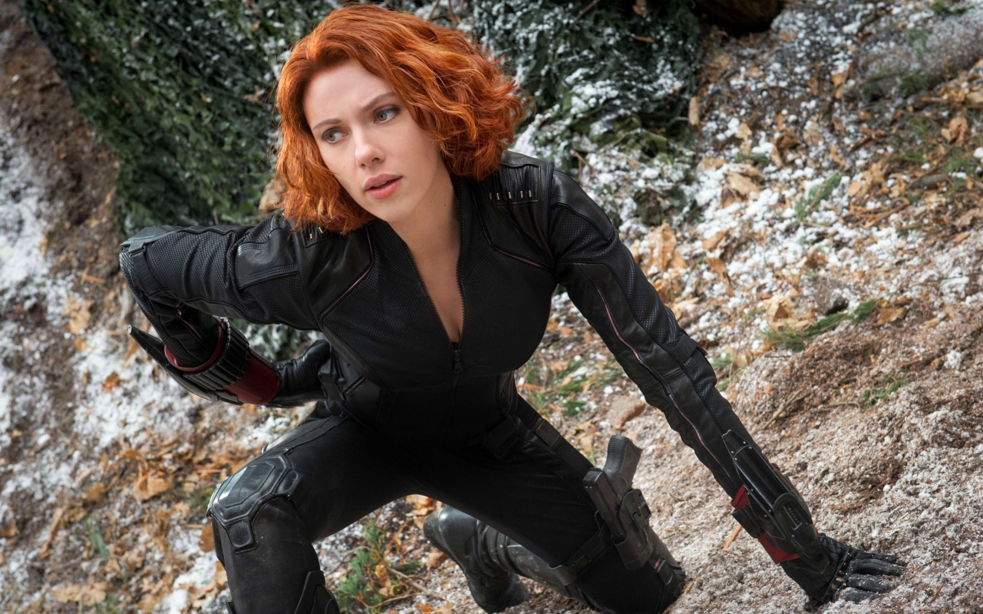 People 1920x1200 women Scarlett Johansson redhead Avengers: Age of Ultron Black Widow film stills actress dyed hair