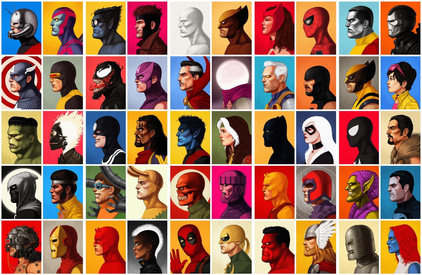 General 1600x1045 comics Marvel Comics collage Red Skull Deadpool red hulk Hulk Ant-Man Wolverine Spider-Man Captain America Venom Doctor Strange Thor comic art Loki Mysterio (Character) Hawkeye Scarlet Witch Black Panther Moon Knight Colossus Rogue (X-men) Storm (character) Green Goblin Doctor octopus The Punisher Iron Fist Beast (character) digital art