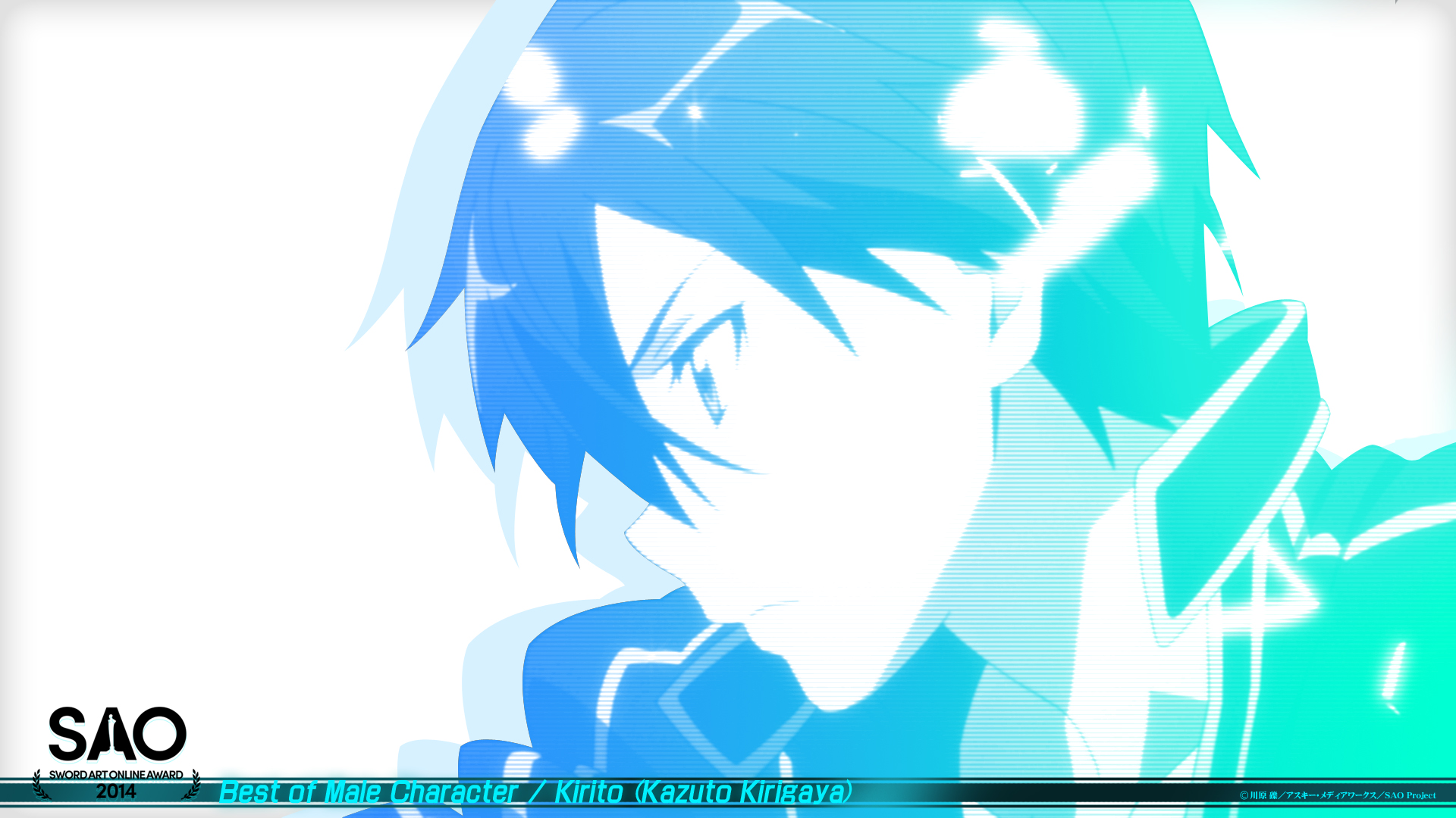 Anime 1920x1080 Sword Art Online anime anime boys digital art face Kirigaya Kazuto (Sword Art Online) white background simple background